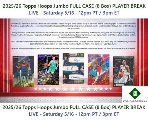Nikola Jovic 2025/26 Topps Hoops Jumbo 1 CASE 8 Box PLAYER BREAK #2
