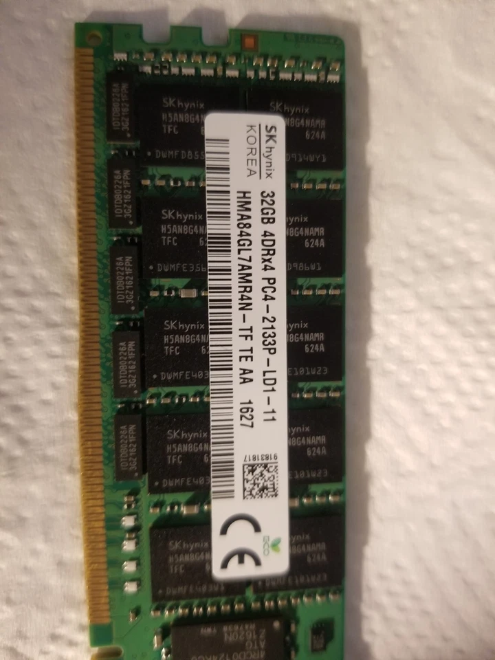 HMA84GL7AMR4N-TF HYNIX 32GB (1x32GB) 4RX4 PC4-2133P DDR4 Server Memory - Image 2 of 2