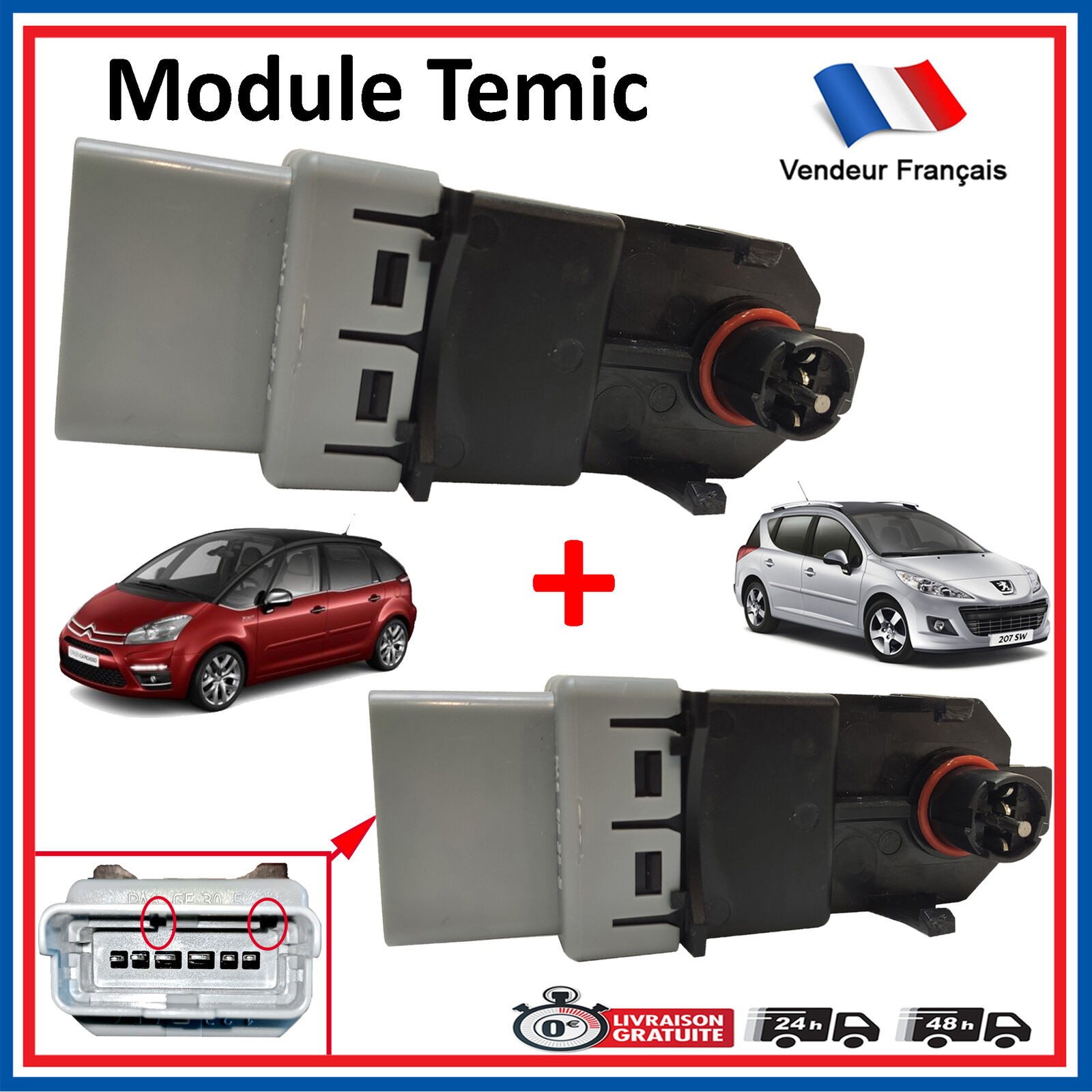 Boitier Temic Confort 440787F module leve vitre pour Megane et Clio