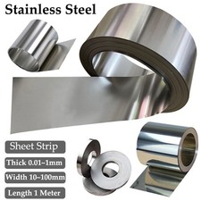 Stainless Steel Tape Film Sheet Strip Flat Bar Metal Foil Band Roll 0.01mm~1mm