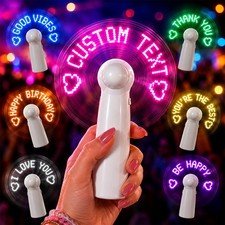 Custom Name LED Mini Portable Fan Personalized Text Message Party Wedding Favor