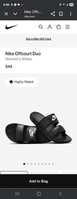 Nike Benassi Duo Ultra Slide Women's Sandals - Black/White, US 9
