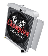 Kr Champion 1 Row Radiator16 Fan For 1967 Plymouth Belvedere 6 Cylinder Engine