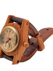 Folding Wooden Wristwatch Style Wall Desk Clock - Handcrafted