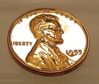1955 Choice Proof  Lincoln Wheat Cent EYE CANDY Blazing Red Beauty #208 ~ 7