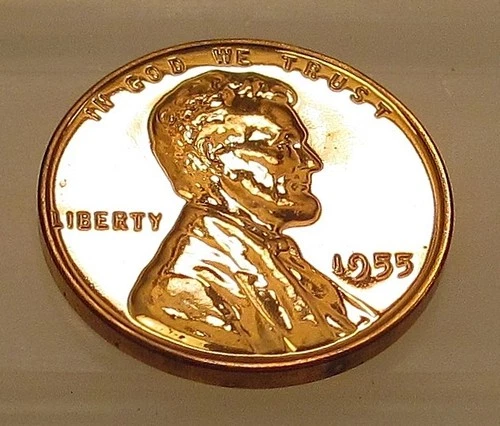 1955 Choice Proof  Lincoln Wheat Cent EYE CANDY Blazing Red Beauty #208 ~ 7