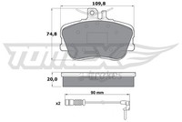 Tomex Brakes Bremsbelagsatz, Scheibenbremse TX 11-461 FüR MERCEDES-BENZ