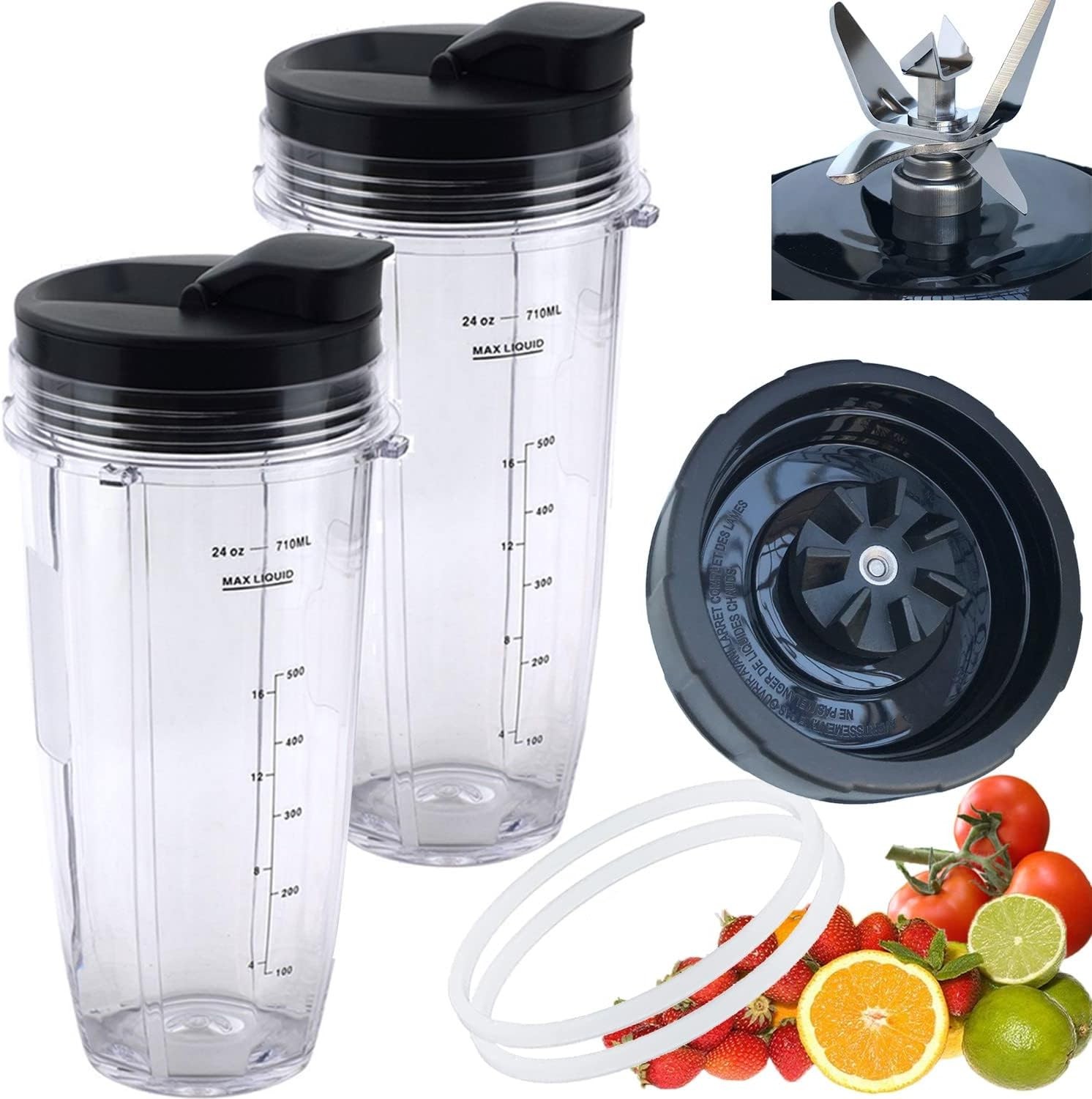 [ New Model] Replacement blender Blade and 24oz cups Accessories, Only... 
