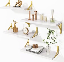 Set of 4 Floating Shelves 16.5x6.1x4.3in, 14.2x6.1x4.3in, 11.4x6.1x4.3in