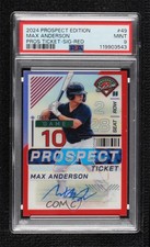 2024 Prospect Edition Red Prizm Signatures /199 Max Anderson PSA 9 MINT Auto 8d2