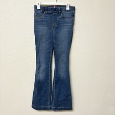 Spanx Jeans Womens Blue Flare Pull On Bootcut Vintage Indigo Size S High Rise