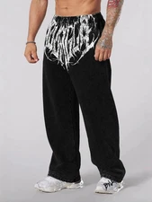 YLA's new American-style men's sports pants - jogging loose straight-leg pants