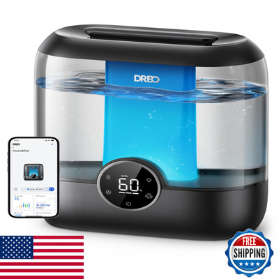 Dreo Smart Humidifiers For Bedroom 6L Top Fill Supersized Cool Mist Humidifier