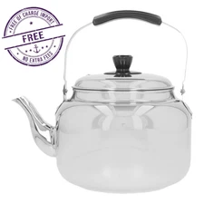 Demeyere Resto 6.25 qt Tea Kettle, 18/10 Stainless Steel Silver Free Ship