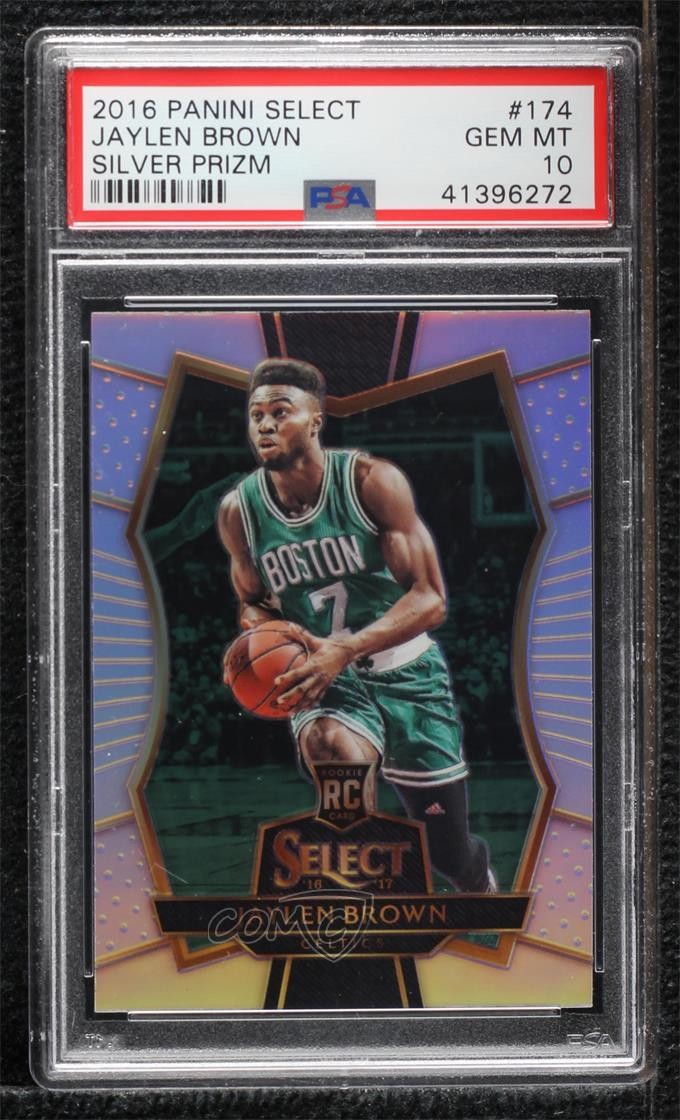 2016-17 Panini Select Premier Level Silver Prizm Jaylen Brown PSA 10 GEM MT ya6
