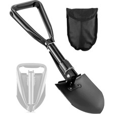 Folding Camping Shovel Portable Lightweight High Carbon Steel Mini Trowel for