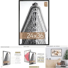 24x36 High-Gloss Black Poster Frame Vertical Horizontal Photos Posters Art
