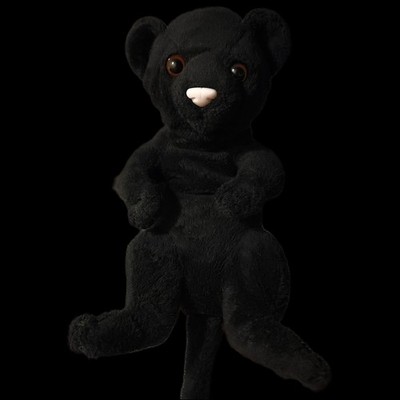 Vintage E&J Classic Baby Black Panther Leopard Jaguar Cub Kitten Plush And 10''