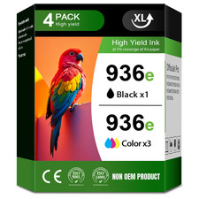 936e 936XL Ink Cartridges with New Chip for HP OfficeJet Pro 9125e 9730 4 pack