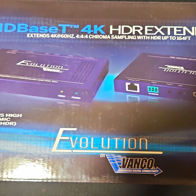 Vanco EVOlution HDBaseT HDMI Extender 4K@60Hz HDR IR Pass-Through EVEXHDB1