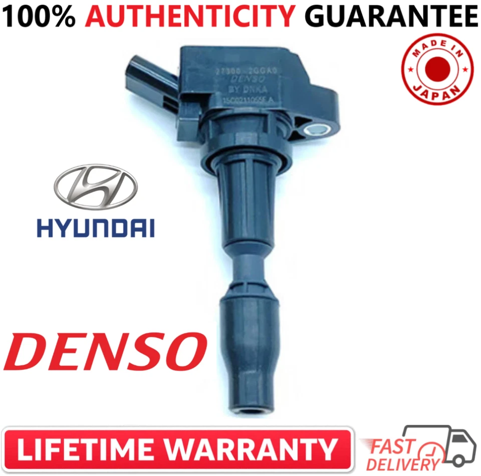 x4 GENUINE DENSO Ignition Coils For 2015-2020 Hyundai Kia Genesis, 27300-2GGA0 - Image 2 of 3