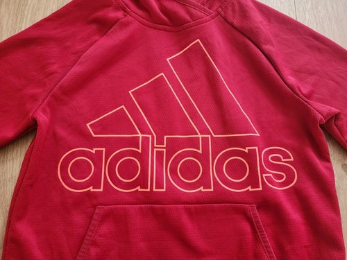 Adidas Hoody Sweatshirt Pullover Size XS Adult Or (16 Youth ) Dark Red Pre-owned - Picture 2 of 4