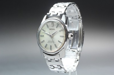 King Seiko 44-9990 KS weiß 37mm 25Jewels Hand Herrenuhr 1966 JAPAN Exc+5