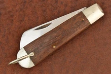 VINTAGE CASE XX USA 2 DOT 1978 SMOOTH WOOD PREMIUM WHALER ROPE KNIFE (25813)