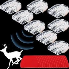 BBTO 8 Pieces Deer Whistles for Car with Adhesive Tapes Deer Horns Alerts Deer W