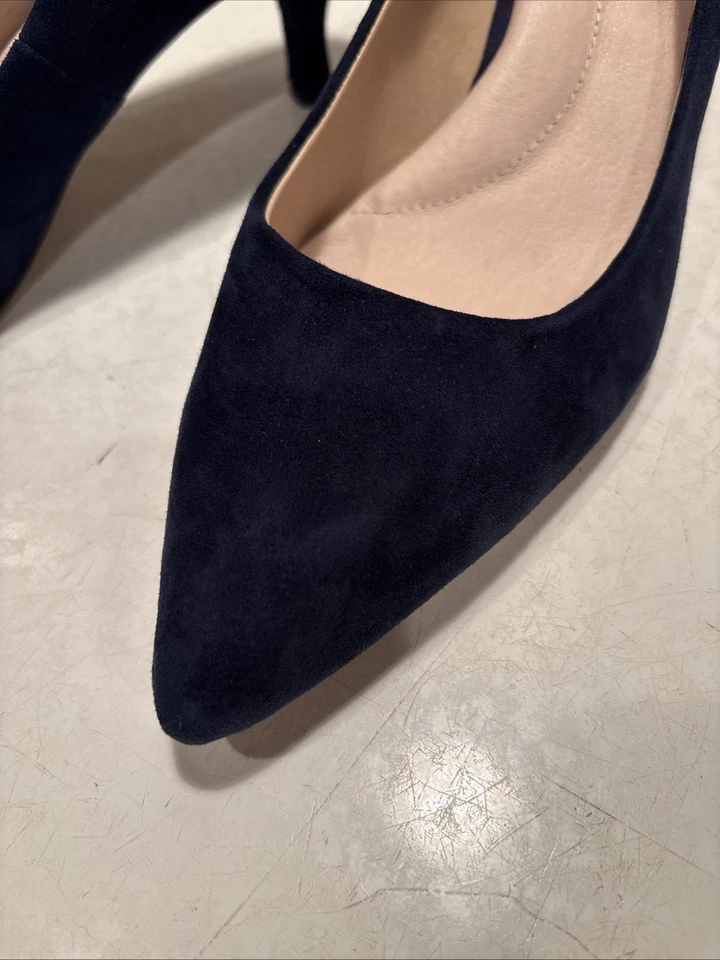 Sapato social Lands End feminino tamanho 8 M azul salto 2,5 novo  - Imagem 3 de 4