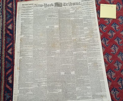 CIVIL WAR Newspaper NY TRIBUNE March 27 1865 Siege Petersburg,  Goldsboro