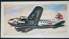 BOEING 307 STRATOLINER    TWA Airliner  Vintage 1972 Aviation Card  KE25M