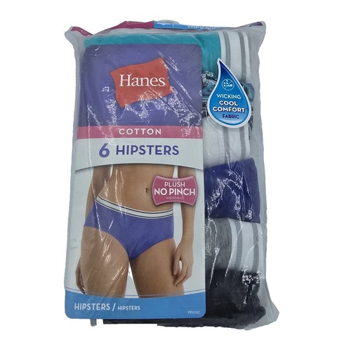 Hanes Women's Hi-Cut Panties 6-Pack - Assorted Colors Comfort Cotton Underwear
