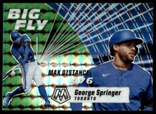 George Springer 2021 Panini Mosaic # BF6 Green Prizm Big Fly Toronto Blue Jays