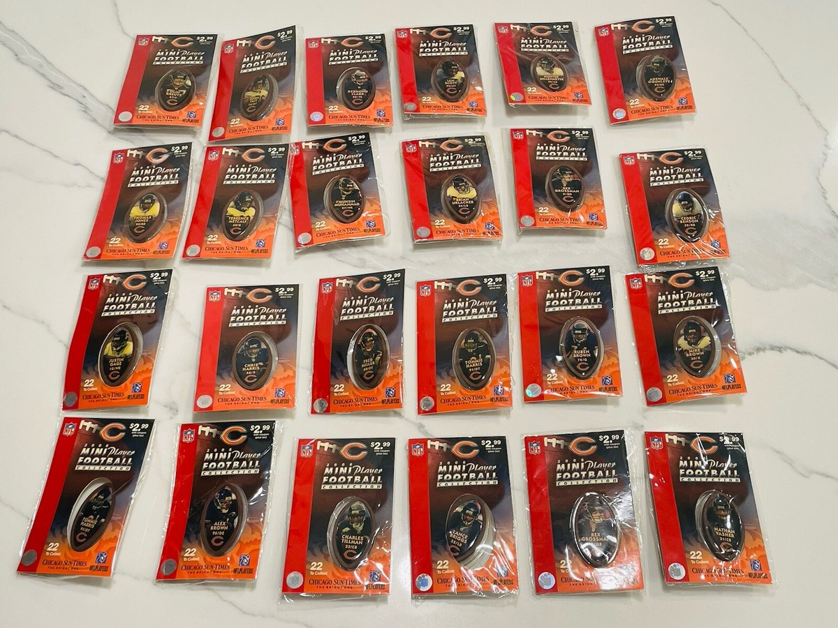 2006 Lot of 9 Chicago Sun Times NFL Bears Mini Player