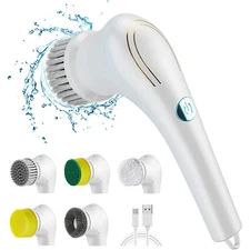 Electric Cordless Cleaning Brush Turbo Scrub Cleaner Spin Scrubber USB Charging