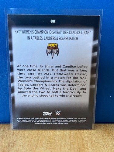 2021 Topps WWE Women's Division NXT Women's Champion Io Shirai def. Candice - Picture 2 of 2
