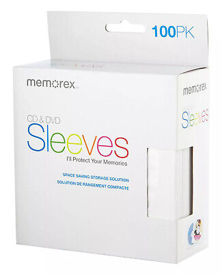 openbaar uitbreiden Leer 100g Memorex White Paper Sleeves CD/DVD Window with Flap Lot | eBay