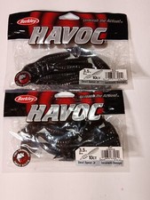 2 Packs Of  Berkley Havoc Devil Spear Jr. 3&1/2" Black.  Mike Iaconelli Design 