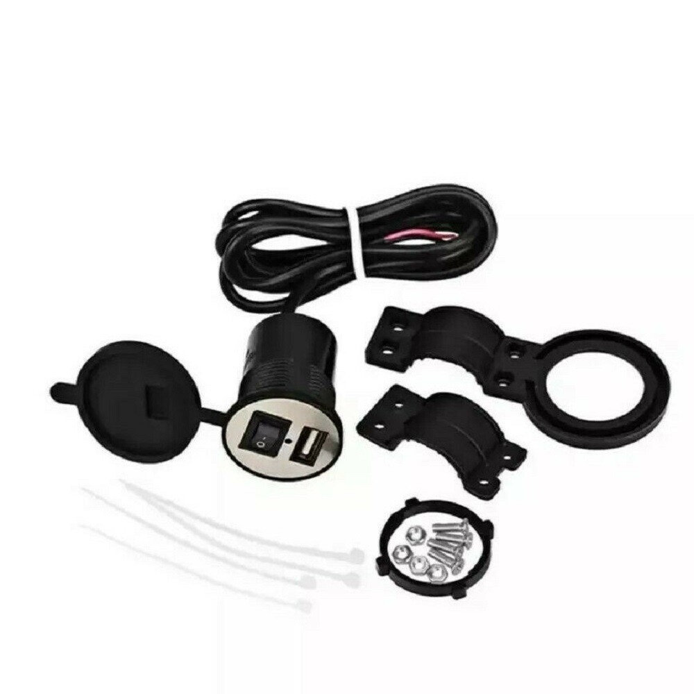 Cliff Top Caricabatterie USB Con Interruttore Magnetico Da 4 Amp A Manubrio Per Moto Impedisci Il Consumo Della Batteria - Foto 4