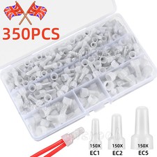 350Pcs Copper Core Nylon Closed End Crimp Cap Terminal Wire Connectors 22-10 AWG