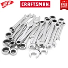Craftsman 20 Piece Pc Ratcheting Combination Wrench Set Standard SAE and Metric