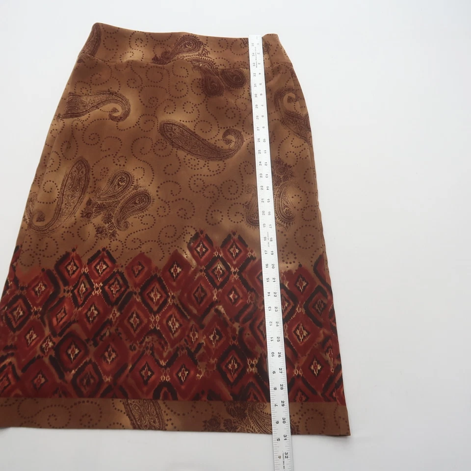 Requirements Boho Midi Skirt Size 10 Paisley Print Y2K Whimsical Western - Image 4 of 4