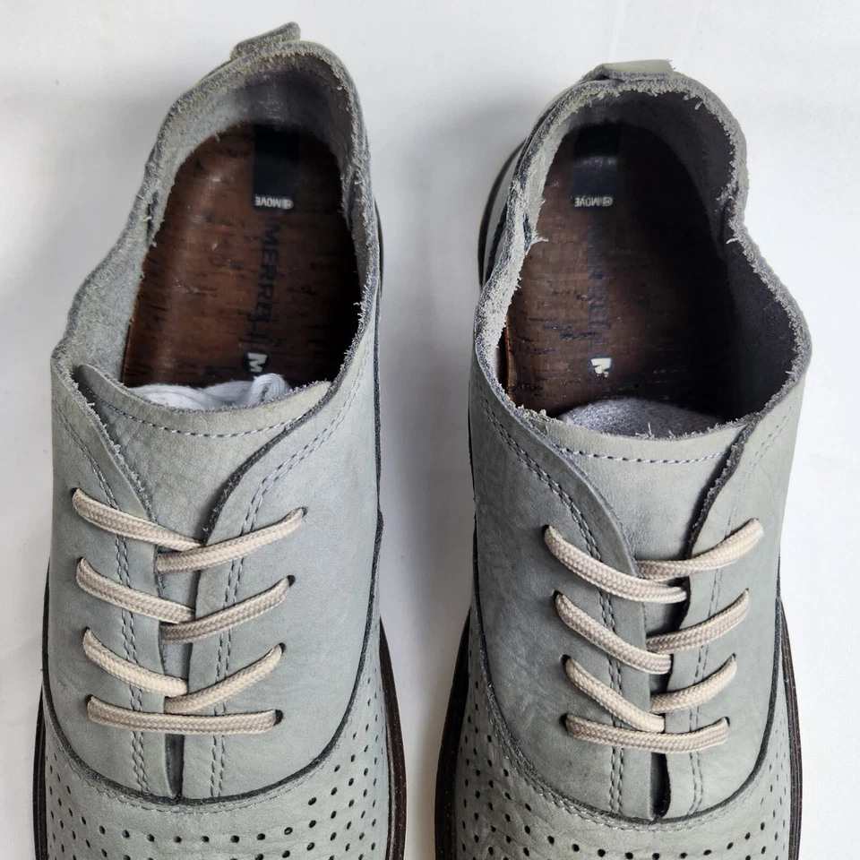 Tenis Merrell Around Town Lace Air para mujer 9 gris pizarra zapatos Oxford J03692 Foto 4 de 4