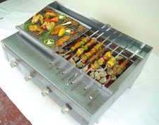 COMMERCIAL CHARCOAL GRILL GRIDDLE / KEBAB GRILL NATURAL / BOTTLE GAS CHAR GRILL 