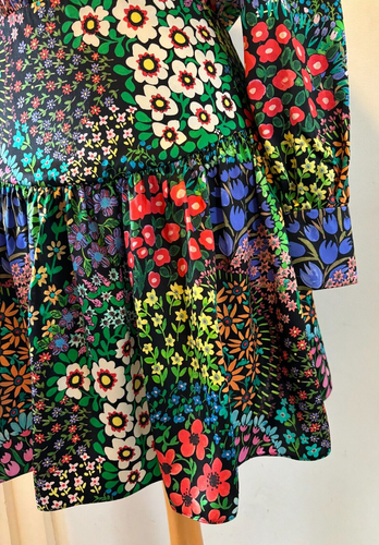 Julie de Libran Dress Long Sleeve Jules Silk Size 6 Uk 2 US New* Multi Floral - Picture 5 of 8