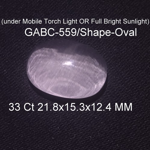 33 Carat Oval Shape Natural Transparent Rose Crystal Quartz 6 Ray Star Cabochon - Picture 2 of 24