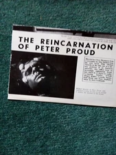 L1v Ephemera 1970s article film the reincarnation of Peter proud 