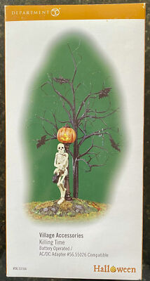 KILLING TIME Vintage Department 56 Halloween Village  56.53164 NEW Tested