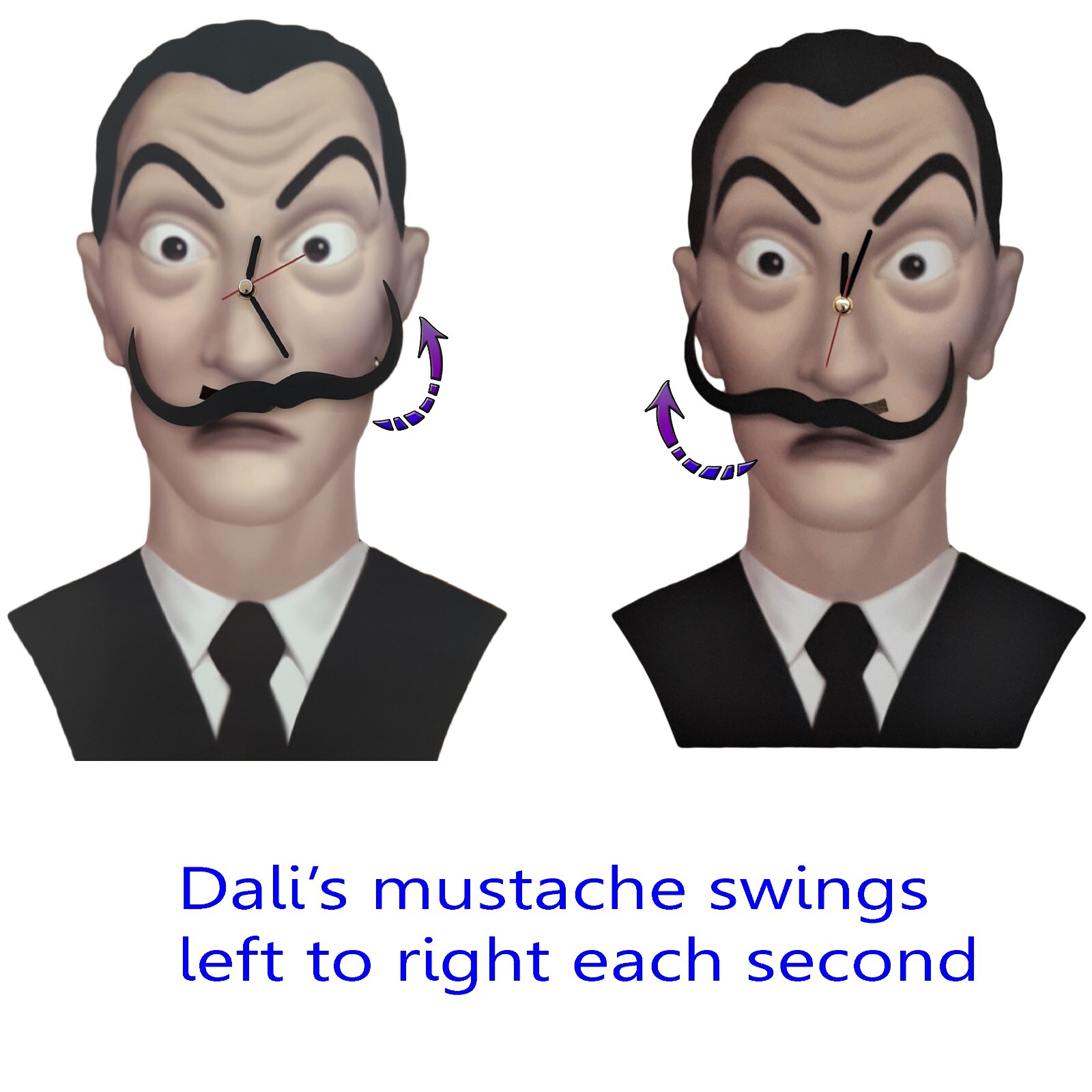 Salvador Dali Pendulum Wall Clock, La Case De Papel, Clock for Cafe Restaurant